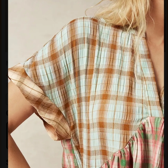 GORGEOUS Multi Color Plaid Patchwork Dress - Picture 5 of 8